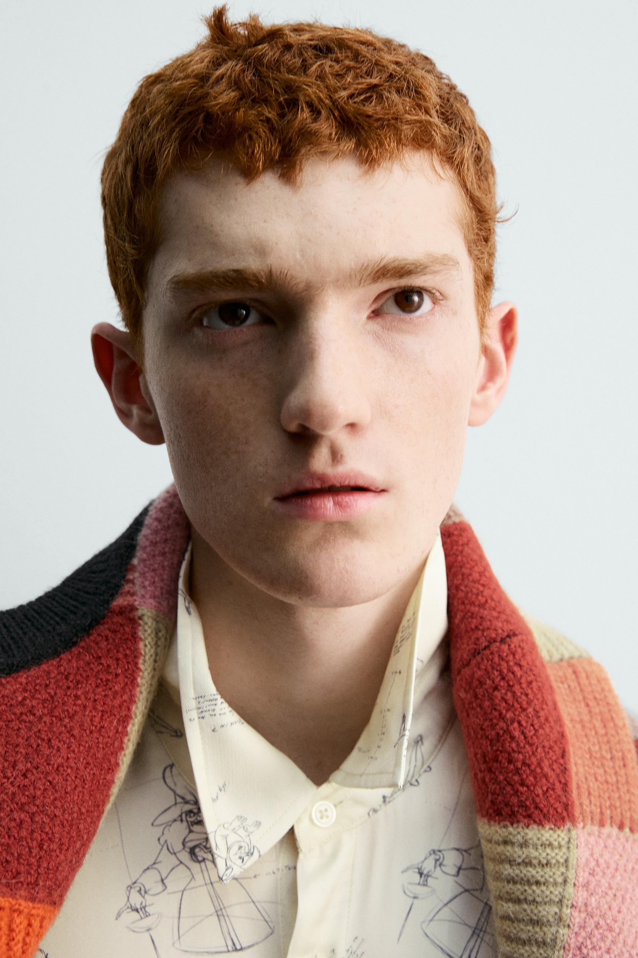 PETER PAN CHARACTERS SILK-VISCOSE SHIRT HARRY LAMBERT FOR ZARA